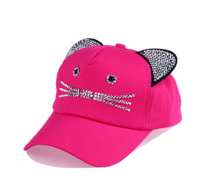 Casquette Enfant avec Oreilles de chat et paillettes - Vraiment-chat