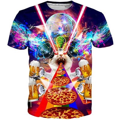 T-Shirt Chat Pizza - Vraiment-chat