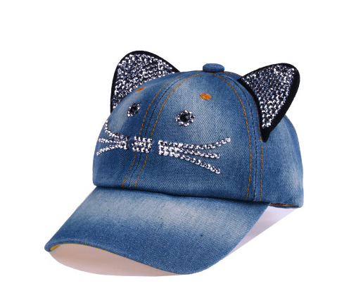 Casquette Enfant avec Oreilles de chat et paillettes - Vraiment-chat