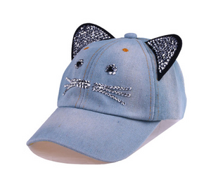 Casquette Enfant avec Oreilles de chat et paillettes - Vraiment-chat