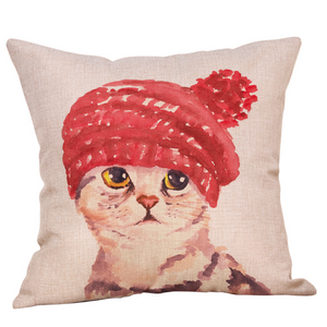 Housse de Coussin avec Imprimé Chat - Vraiment-chat