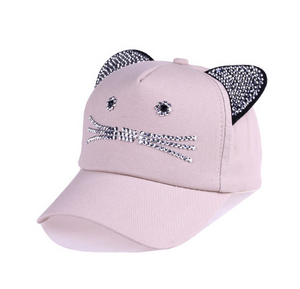 Casquette Enfant avec Oreilles de chat et paillettes - Vraiment-chat