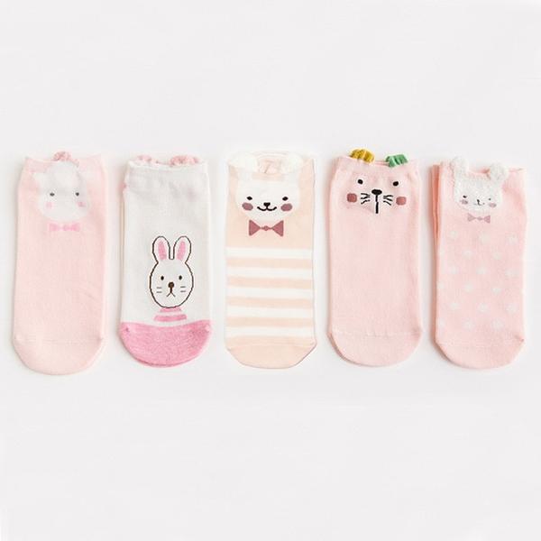 Soquettes Chat<br/>Mignonnes 5 paires - Vraiment-chat