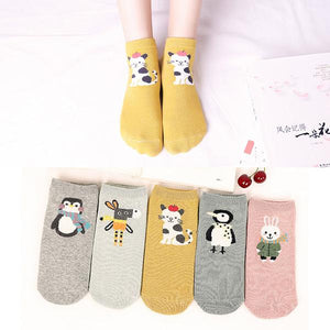 Soquettes Chat<br/>Mignonnes 5 paires - Vraiment-chat