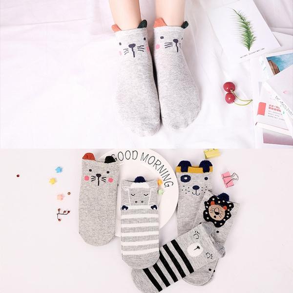 Soquettes Chat<br/>Mignonnes 5 paires - Vraiment-chat