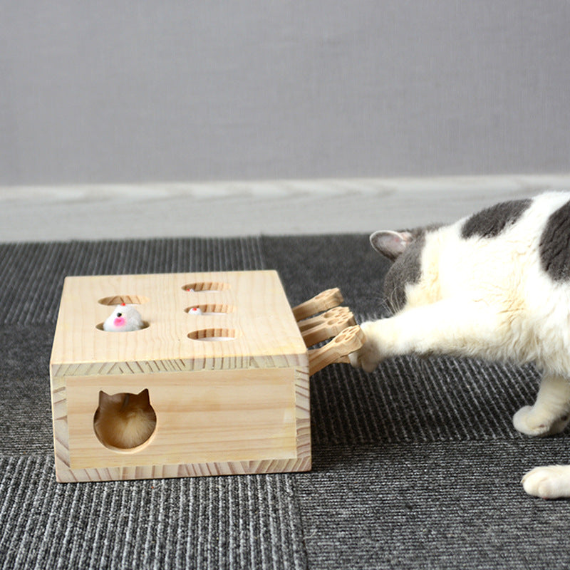 Jeu de Taupe en Bois - Vraiment-chat