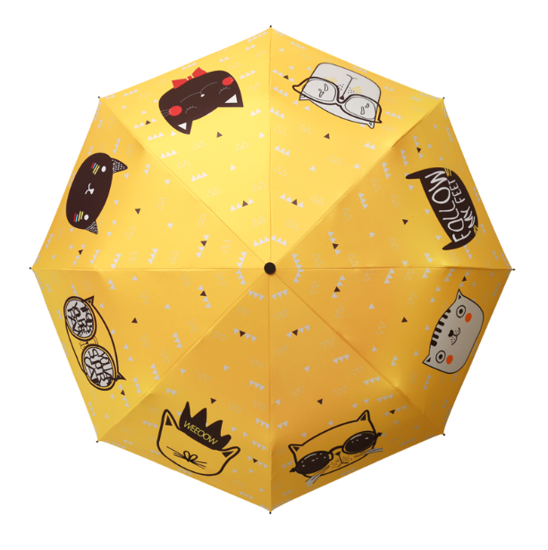 Parapluie avec Dessins de Chat Jaune - Vraiment-chat