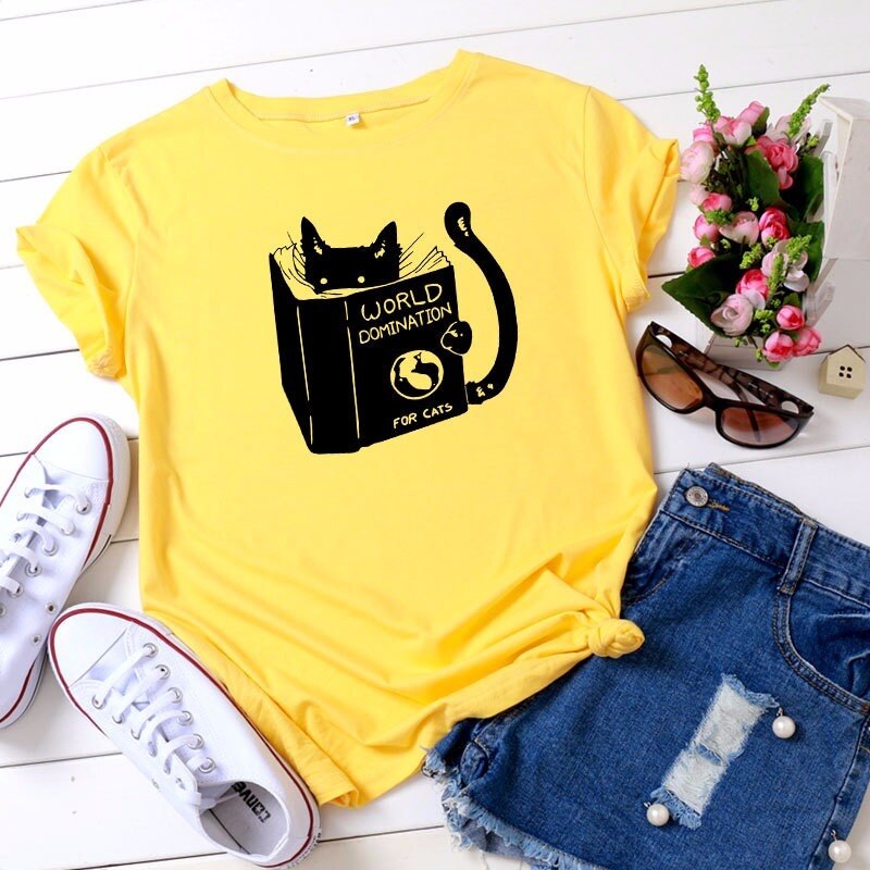 T-Shirt chat qui lit un livre - Vraiment-chat