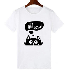 T-Shirt Chat Noir MEOW - Vraiment-chat