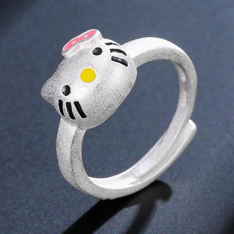 Bague Petit Chat avec Flot Rose - Vraiment-chat