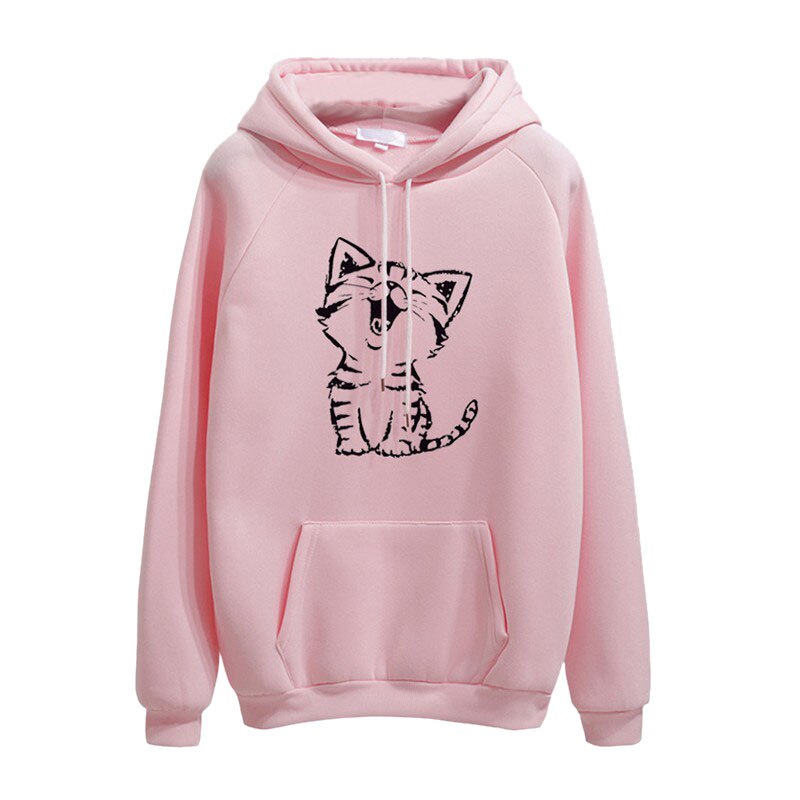 Sweat Chat avec Poche Ventrale - Vraiment-chat