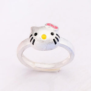 Bague Petit Chat avec Flot Rose - Vraiment-chat