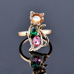 Bague de Chat en Cristal - Vraiment-chat