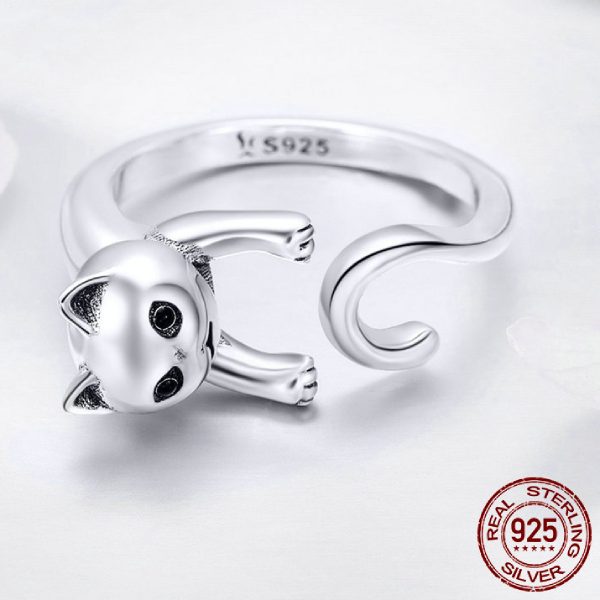 Bague Chat aux Grands Yeux (argent) - Vraiment-chat