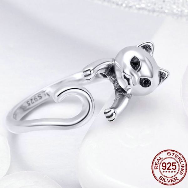 Bague Chat aux Grands Yeux (argent) - Vraiment-chat