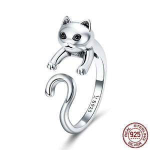 Bague Chat aux Grands Yeux (argent) - Vraiment-chat