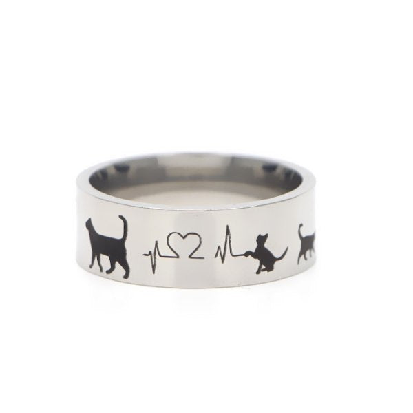 Bague Chat MEOW (Acier) - Vraiment-chat