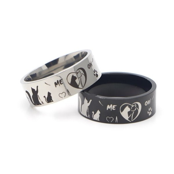 Bague Chat MEOW (Acier) - Vraiment-chat