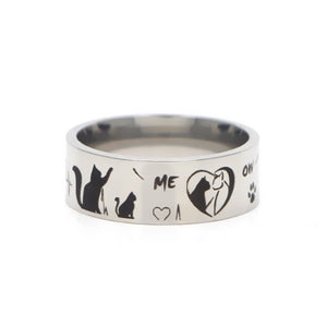 Bague Chat MEOW (Acier) - Vraiment-chat