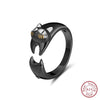 Bague Chat Noir Enroulant (Argent) - Vraiment-chat