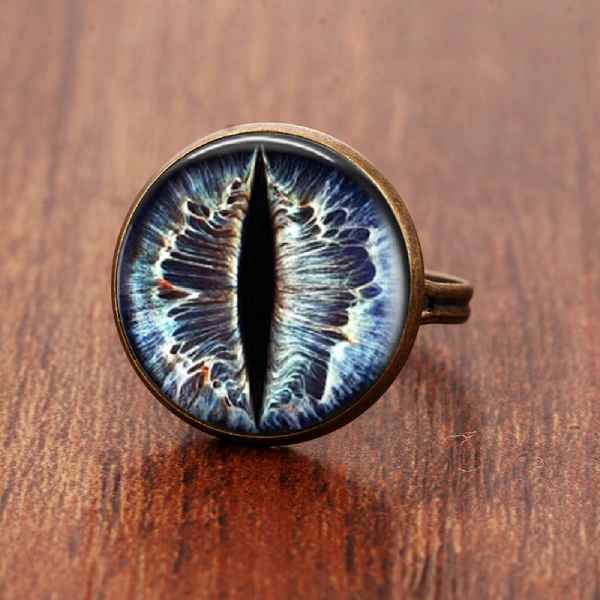 Bague oeil de Chat bleu - Vraiment-chat