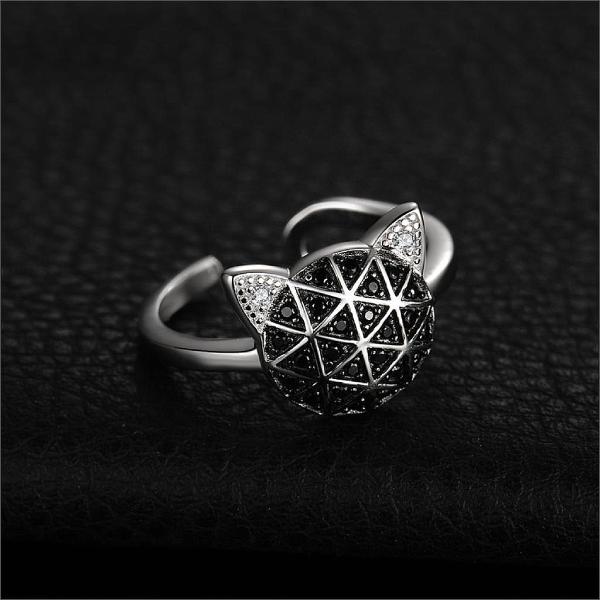 Bijou Bague Chat Brillante (Argent) - Vraiment-chat