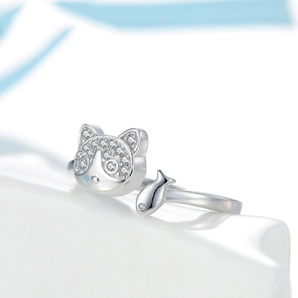 Bague Poisson Chat (Argent) - Vraiment-chat