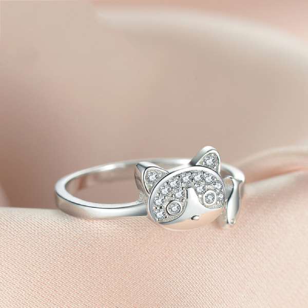 Bague Poisson Chat (Argent) - Vraiment-chat