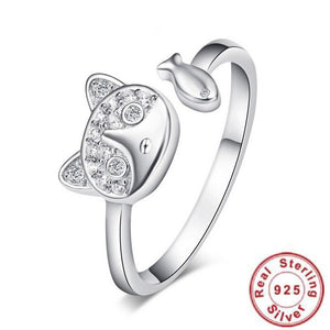 Bague Poisson Chat (Argent) - Vraiment-chat