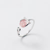 Bague Tête de Chat Rose (Argent)