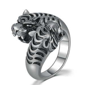 Bague Têtes de Tigre (Argent) - Vraiment-chat