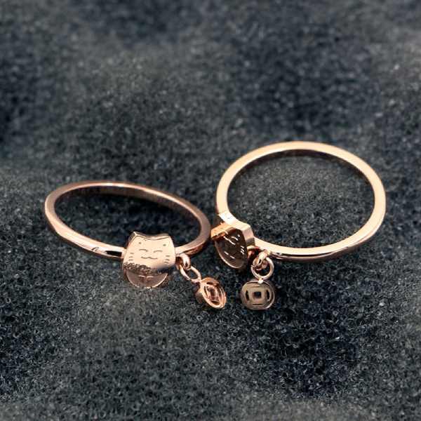 Bague Chat Avec Pendentif (Acier) - Vraiment-chat