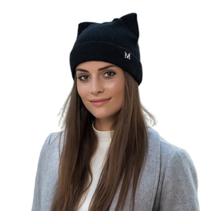 Bonnet de Tricot Chat aux grandes Oreilles