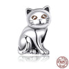 Charms en Argent Chat Assis