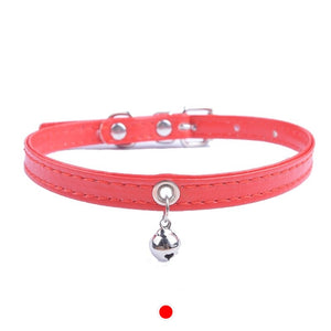 Collier Chat en cuir avec Clochette - Vraiment-chat