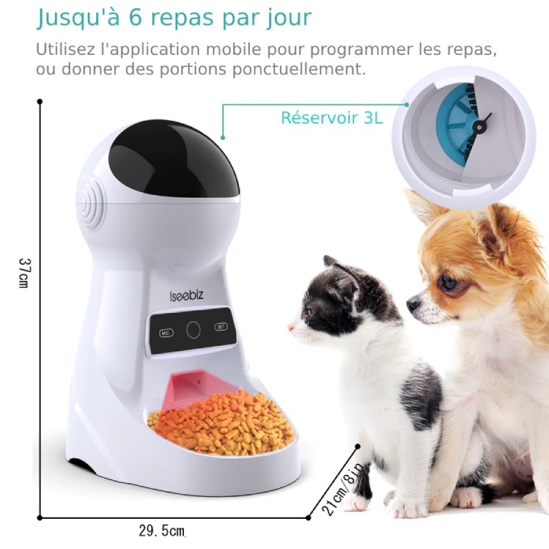 Distributeur Automatique Croquettes Chat WIFI - Vraiment-chat