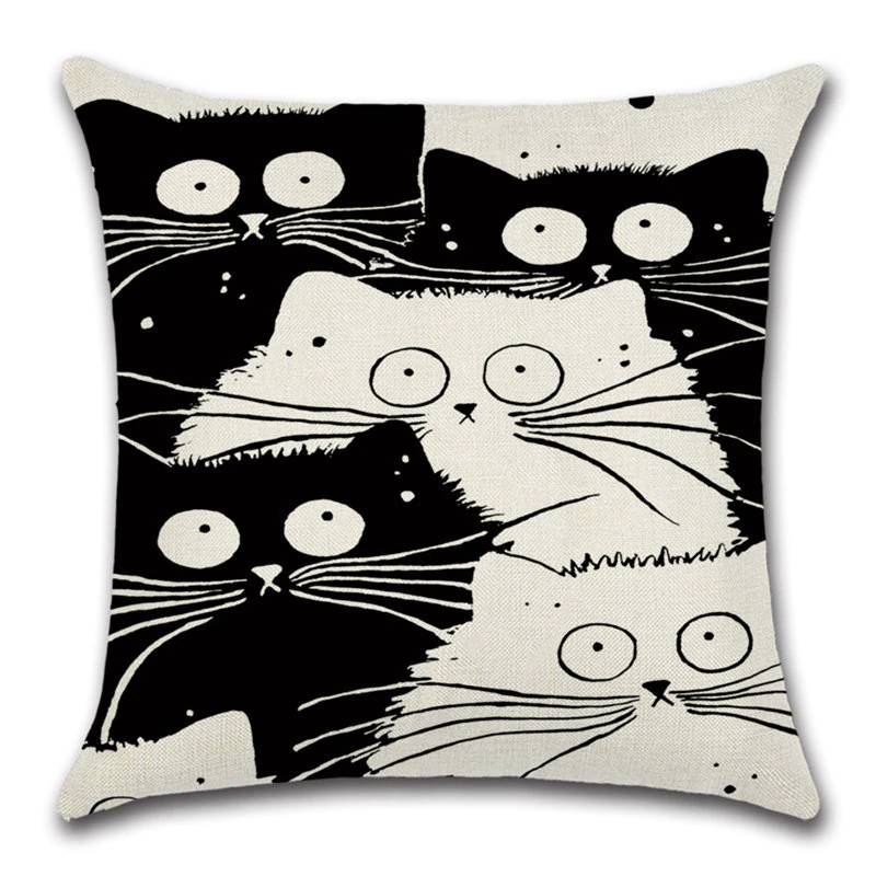 Housse de coussin avec Chat Touffu - Vraiment-chat