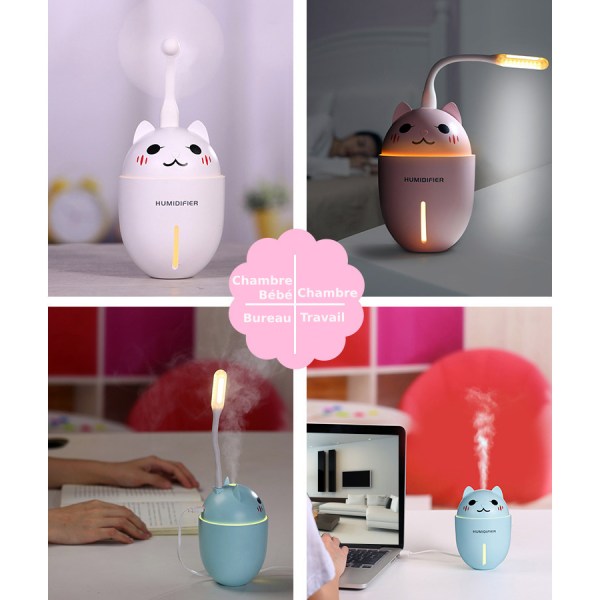 Humidificateur Chat à Ultrason 3 en 1 - Vraiment-chat