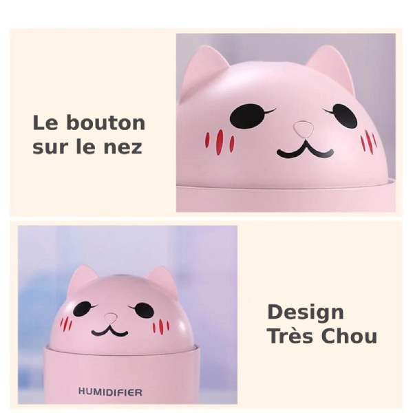 Humidificateur Chat à Ultrason 3 en 1 - Vraiment-chat