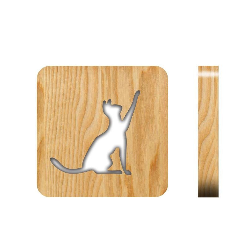 Lampe Chat en Bois - Vraiment-chat