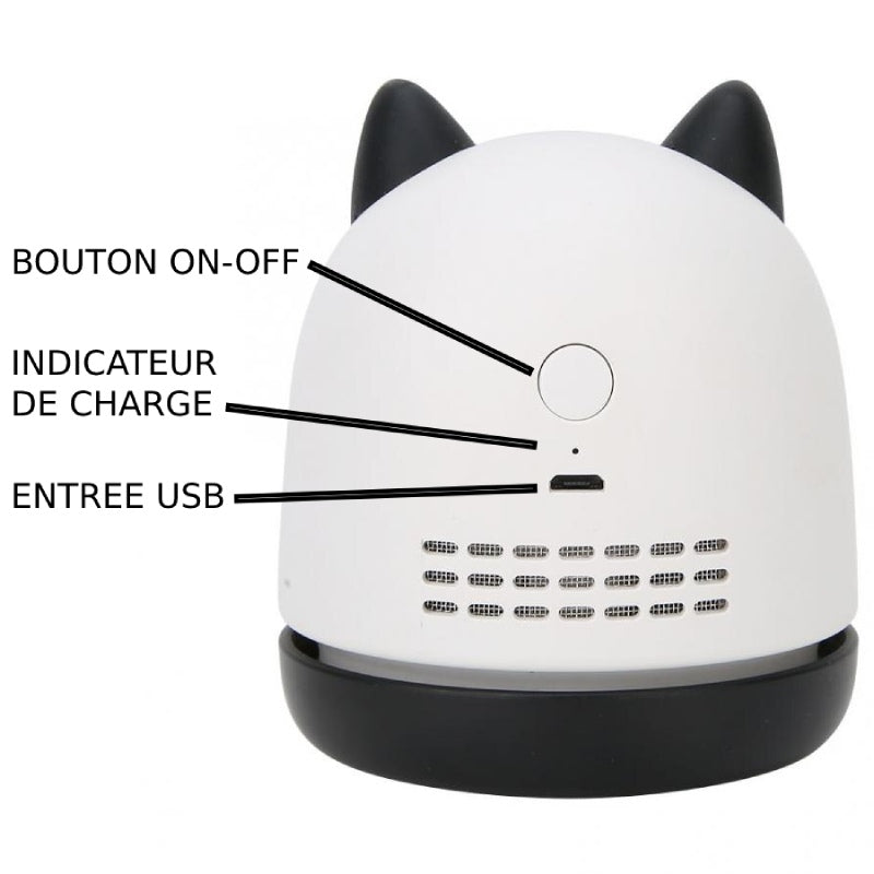 Mini Aspirateur Chat de Bureau - Vraiment-chat