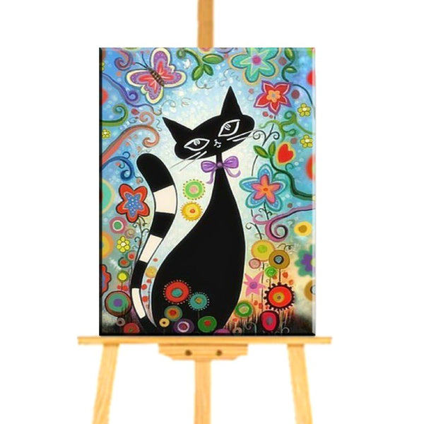 Peinture originale Outsider art Cadeau pour les amoureux des chats