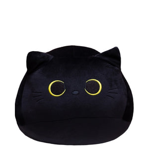 Peluche chat noir ronde