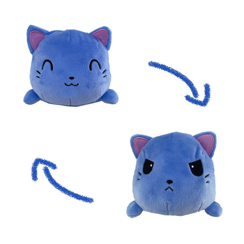 Peluche Réversible Chat Bleu - Vraiment-chat