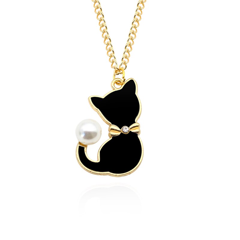 Pendentif Chat Noir et Perle - Vraiment-chat