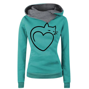 Sweat-shirt Coeur de chat - Vraiment-chat