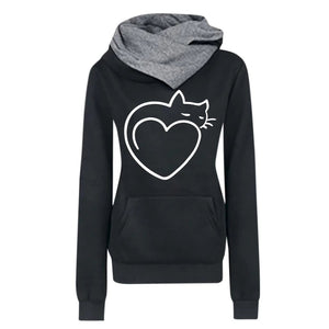 Sweat-shirt Coeur de chat - Vraiment-chat