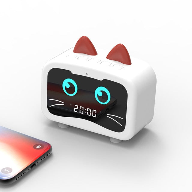 Réveil Chat Enceinte Bluetooth Affichage Led - Vraiment-chat