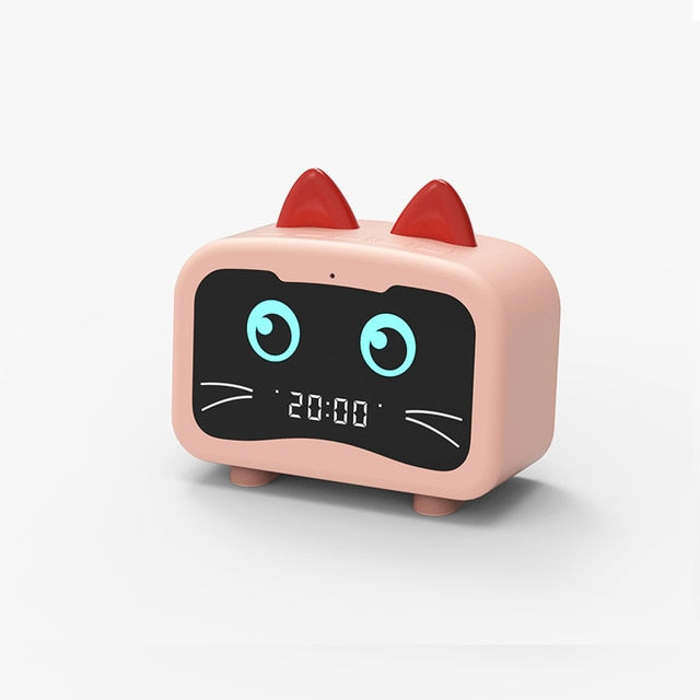 Réveil Chat Enceinte Bluetooth Affichage Led - Vraiment-chat