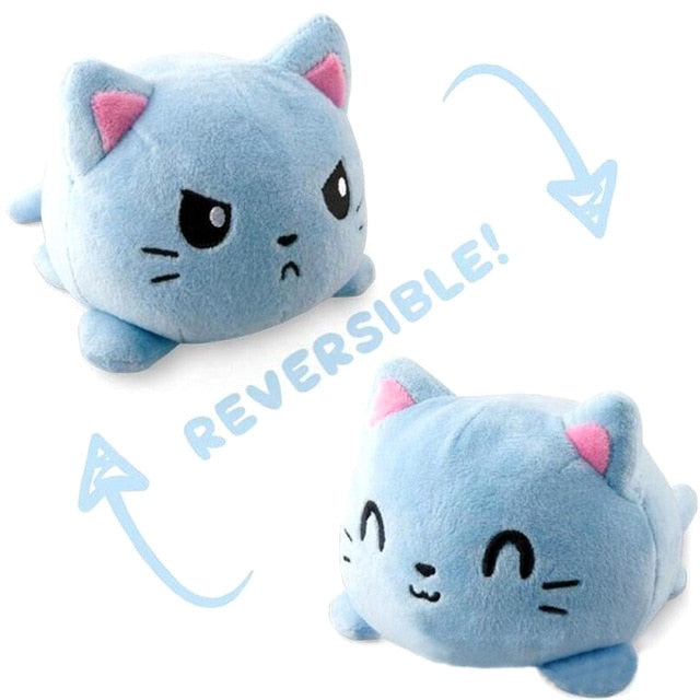 Peluche Réversible Chat Bleu - Vraiment-chat